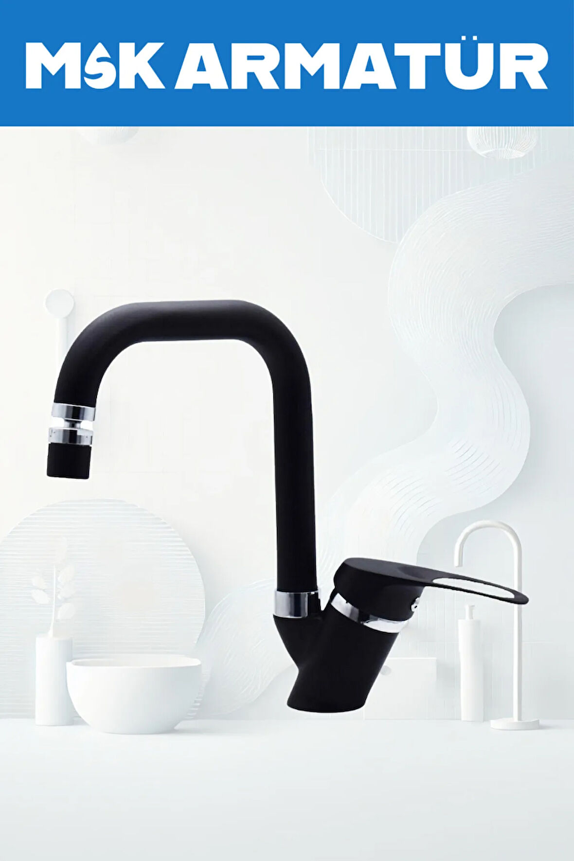SİYAH KROM OYNAR BAŞLIKLI KÖŞE LAVABO BATARYASI ÇEŞMESİ