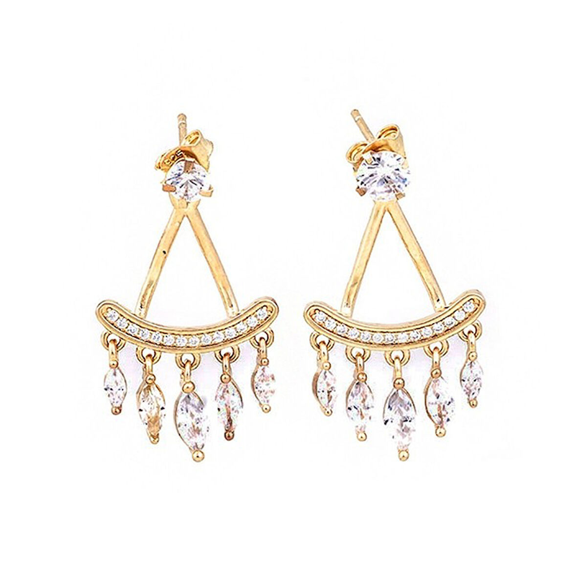 Masaliko Sallantılı Gümüş Küpe SB811, 925 Ayar Gümüş