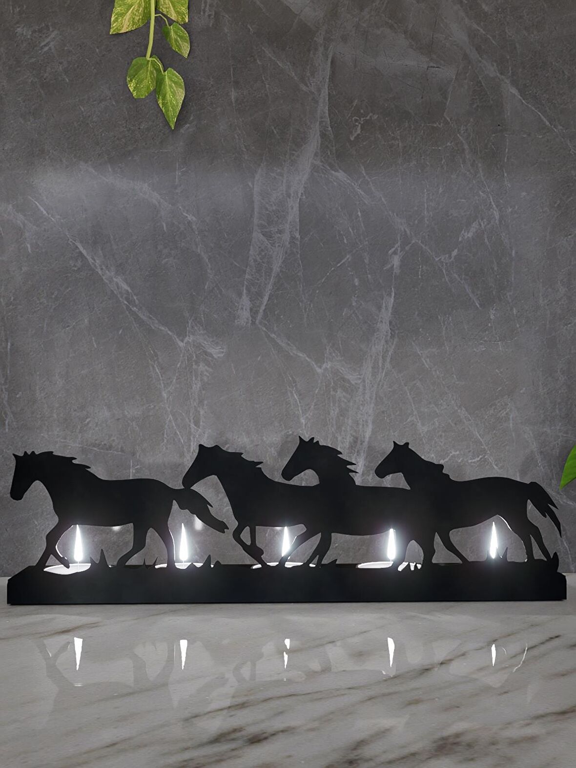 M&C Concept Horse 5'li Metal Mumluk - Siyah