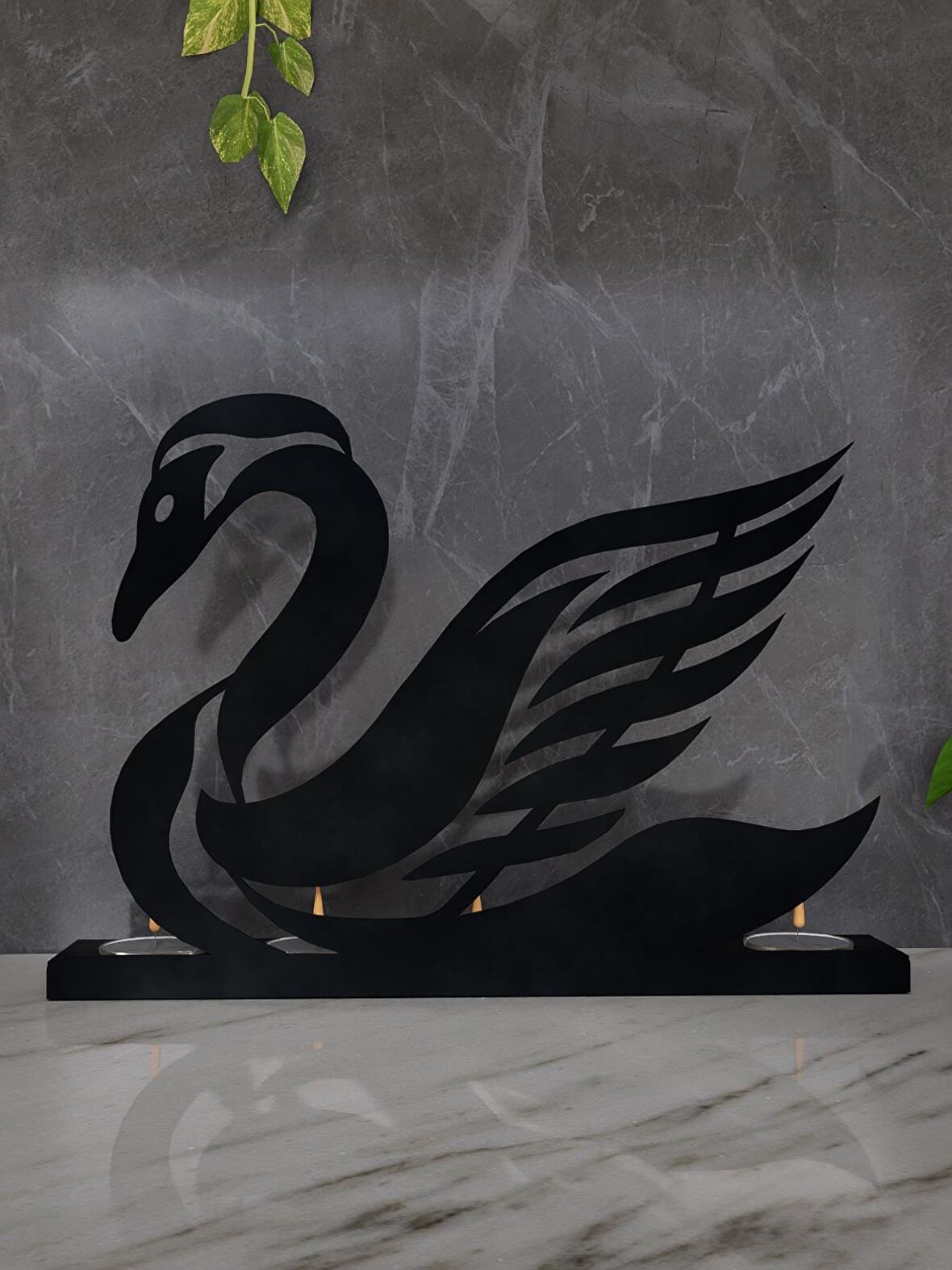 M&C Concept Swan 5'li Metal Mumluk - Siyah