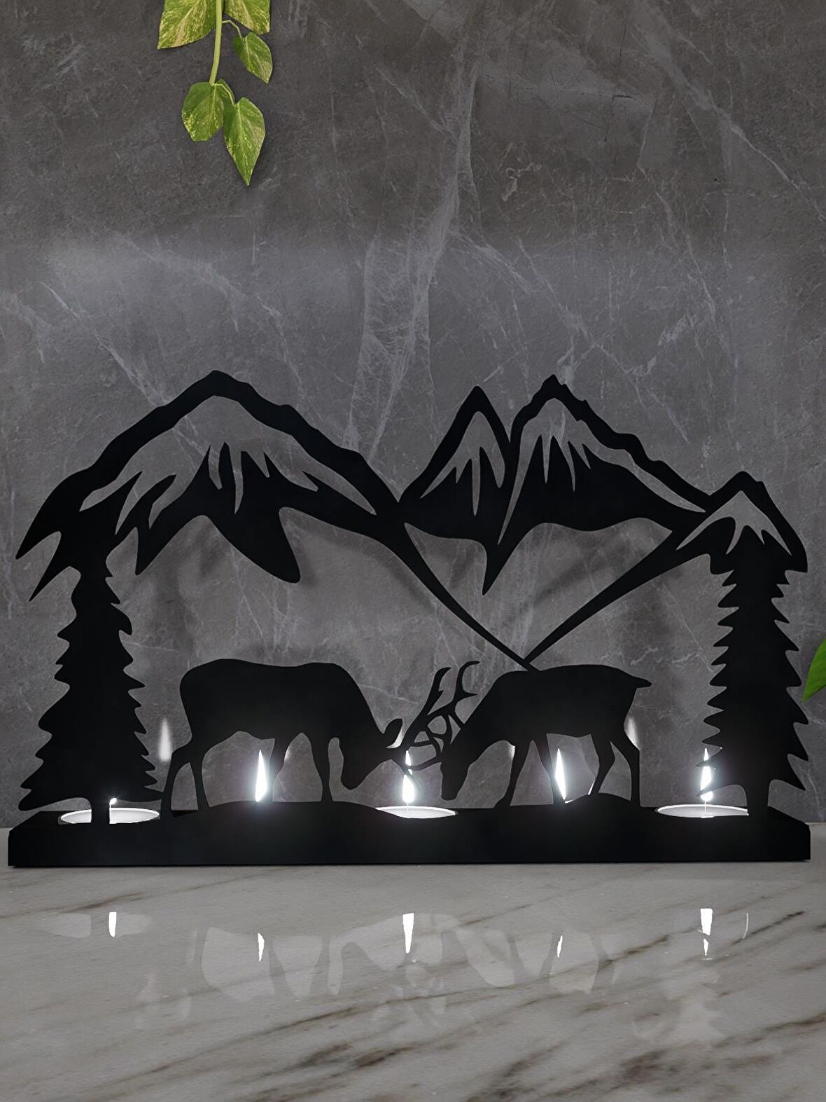 M&C Concept Deer 5'li Metal Mumluk - Siyah