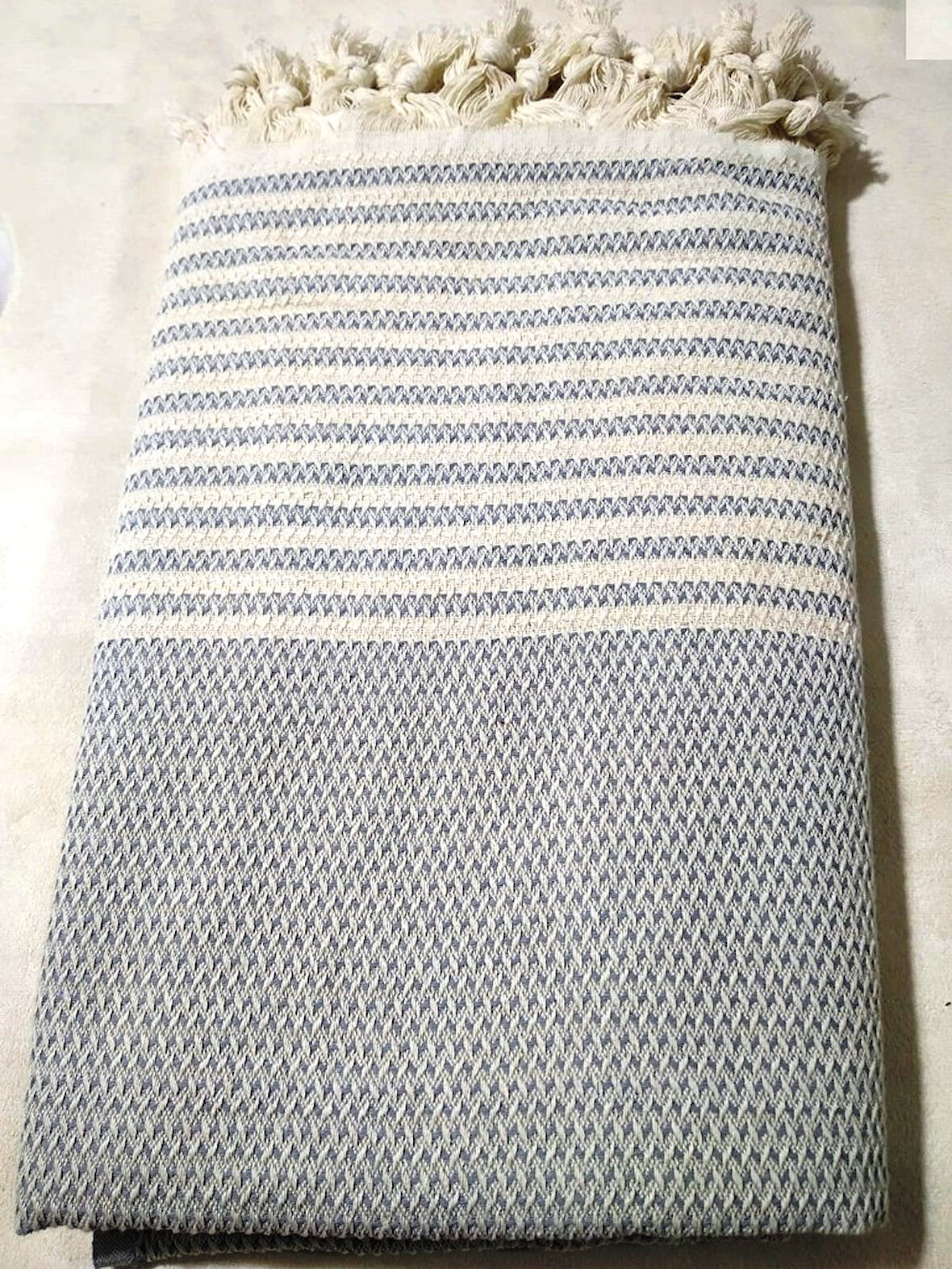 Mandaş Pamuklu Kaymaz Hasır Dokuma Koltuk-Çekyat Örtüsü (180x220)