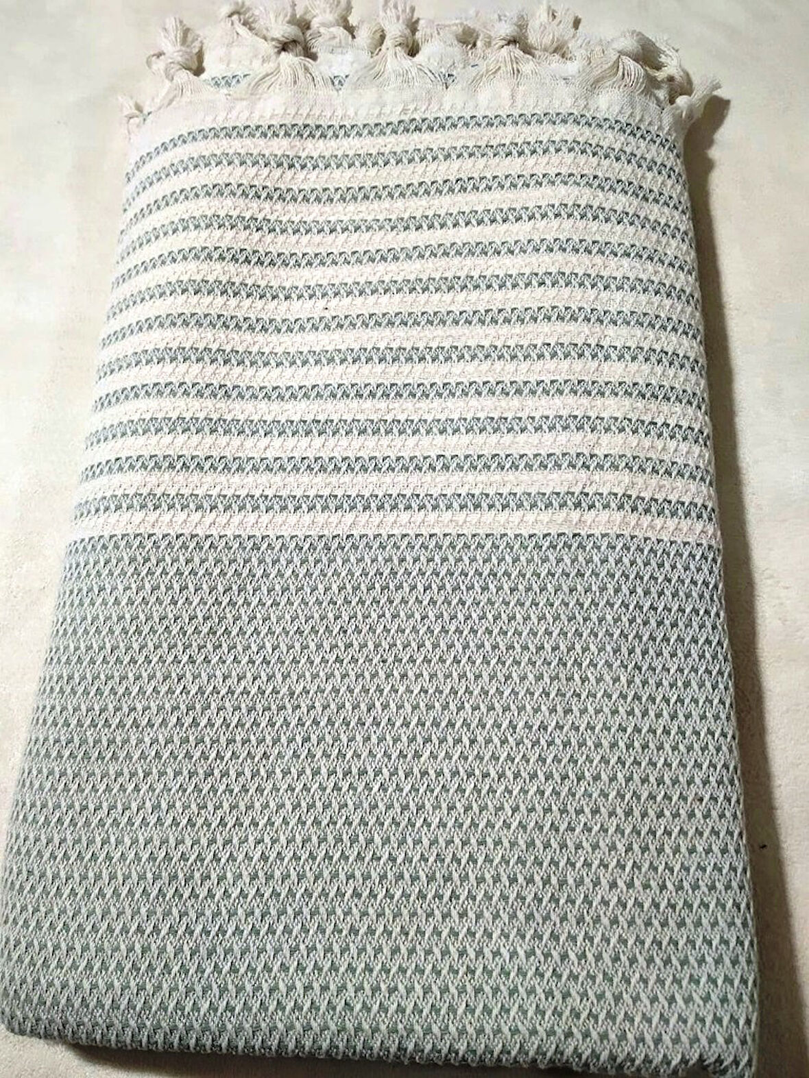 Mandaş Pamuklu Kaymaz Hasır Dokuma Koltuk-Çekyat Örtüsü (180x220)