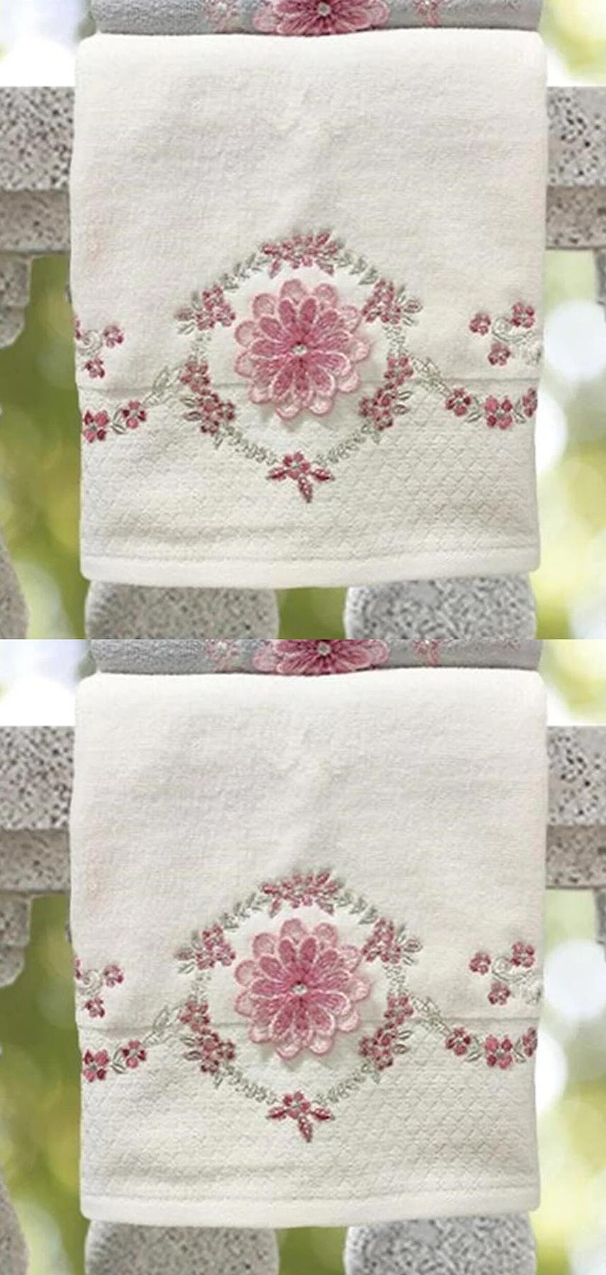 Özdilek 2li Butik El-Yüz Havlusu (50x90)-Mariposa Krem
