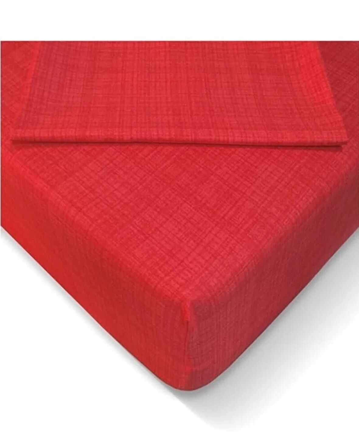 Özlü Fitted Lastikli Tek Kişilik Çarşaf Seti (100x200)-Kırmızı