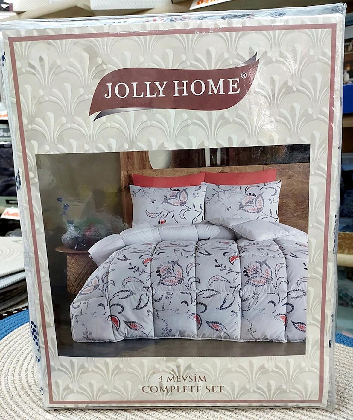 Jolly Home 4 Mevsim Tek Kişilik Kapitoneli Nevresim Takımı-Manolya Mavi