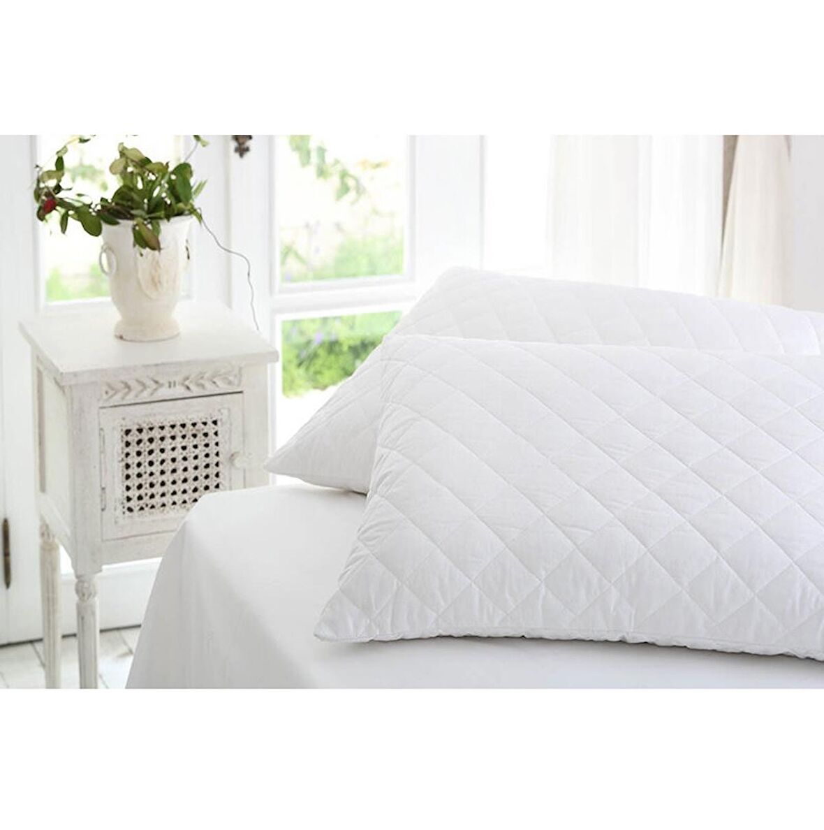 Özdilek 2 Adet Ranforce Kapitoneli Yastık Alezi (50x70)