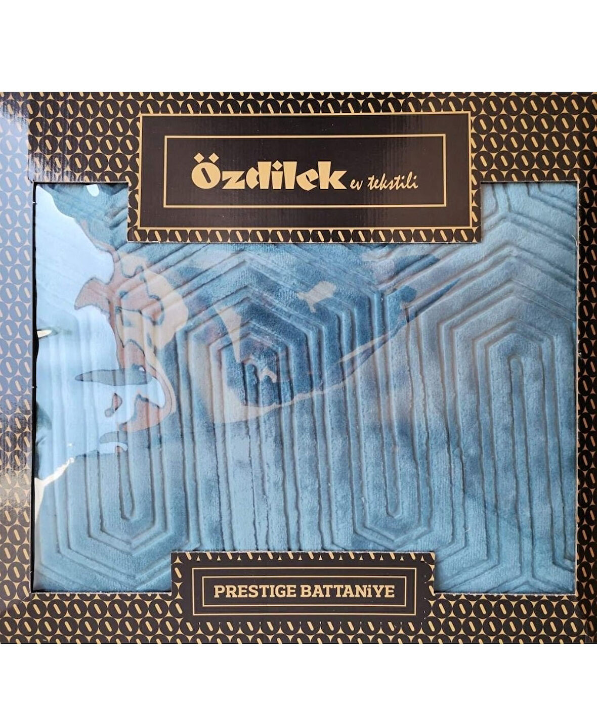 Özdilek Prestige Kalın Embos Tek Kişilik Battaniye (155x220)-Göl Mavi