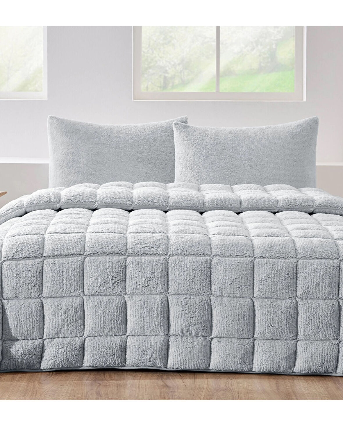 Özdilek Gri Nova Yorgan (Yastıksız) Sherpa Battaniye Dokulu Çift Kişilik (195x215)