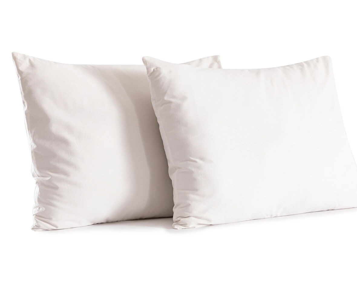 2 Adet Ekru Renk Pamuklu Yastık Kılıfı Kapaklı (50x70)