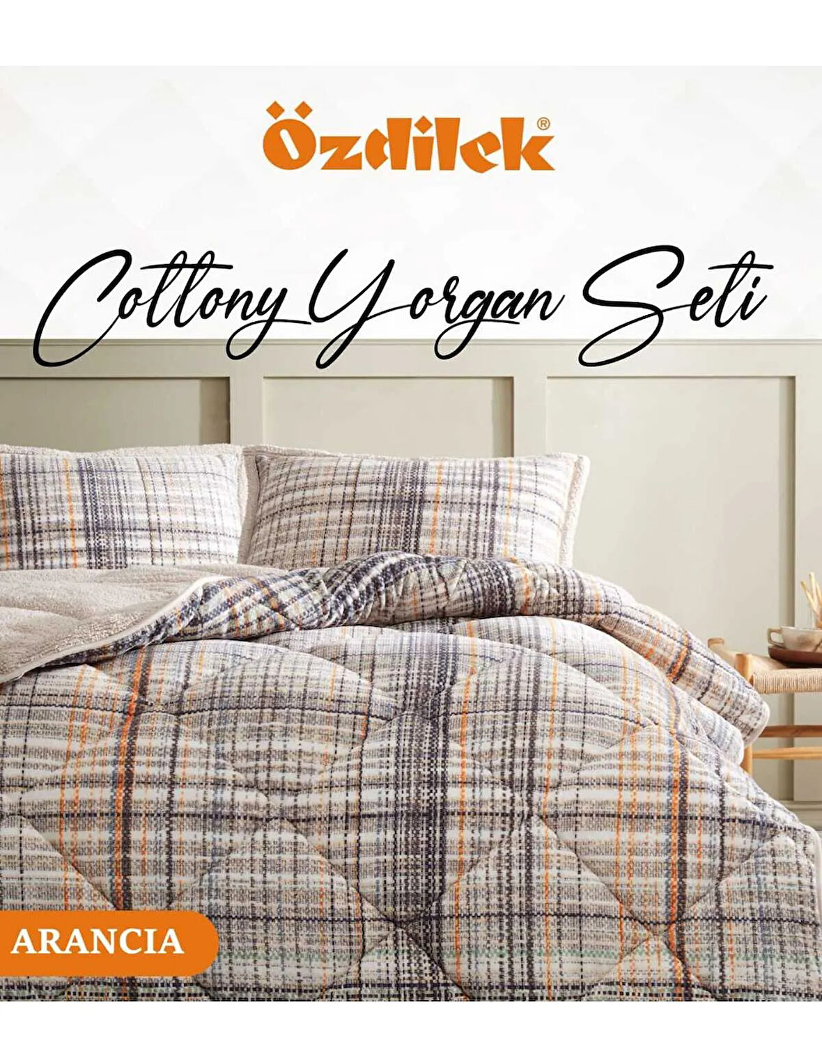 Özdilek Cottony Yorgan Seti Tek Kişilik (160x240)-Arancia