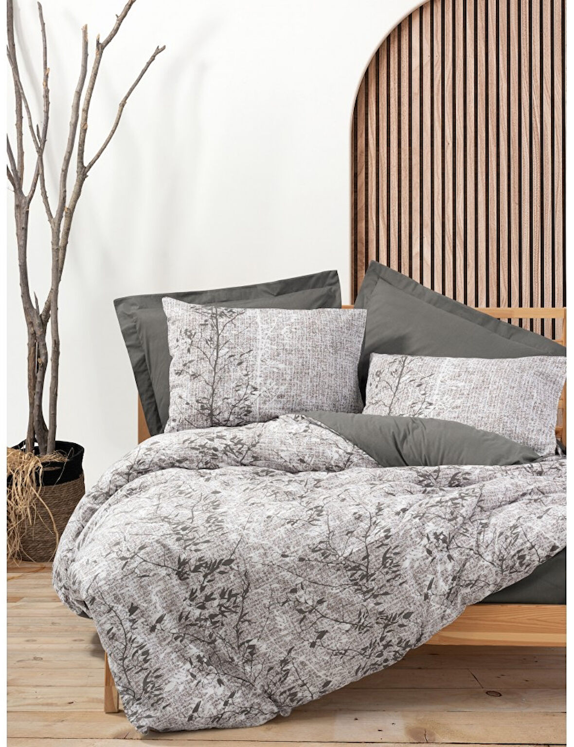 Cotton Box  Dual Tek Kişilik Nevresim Takımı Odın Kahve