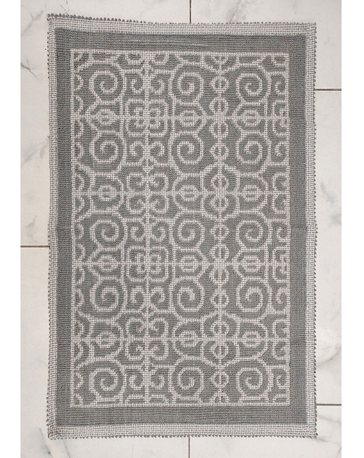 Pamuklu Bukle Lüks Kilim (50x80)-Soni Gri