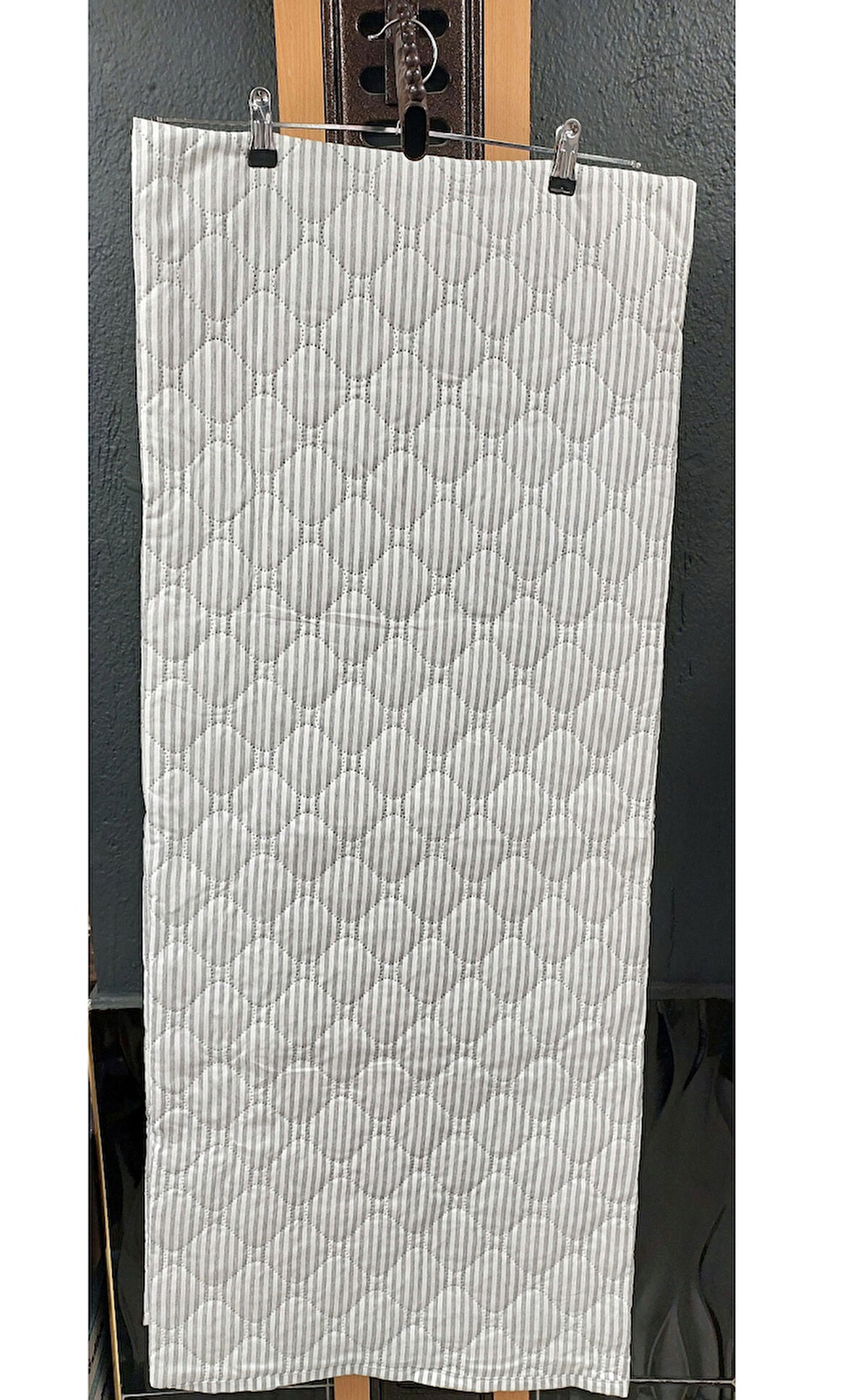 Ogi Home Pamuklu Çok Amaçlı Desenli Tek Kişilik Pike, Yatak Ört (160x230) - Gri-Beyaz