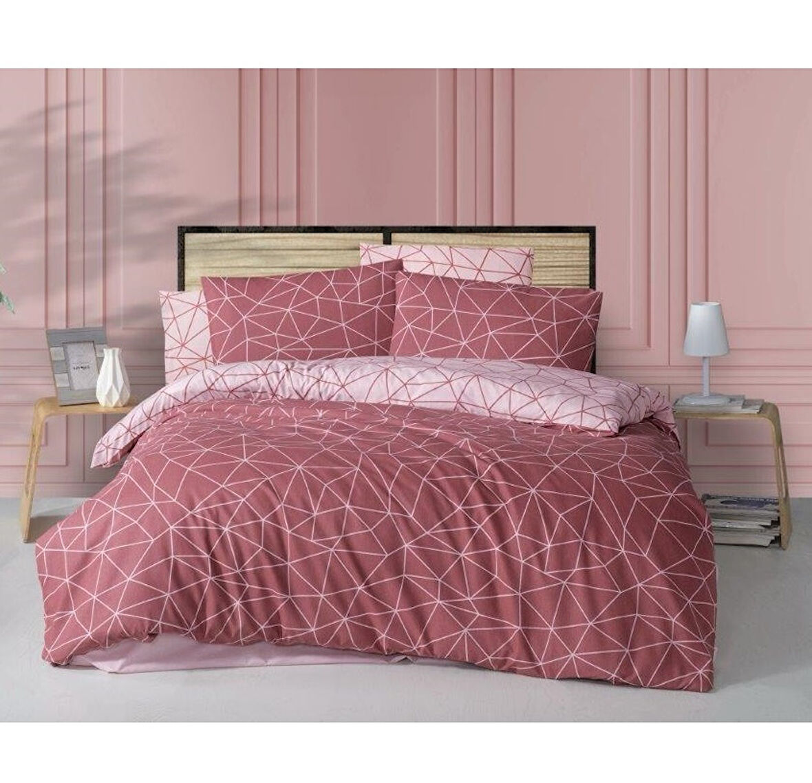 The Ecosse Çarşafı Lastikli Tek Kişilik Nevresim Takımı-Mia Rose