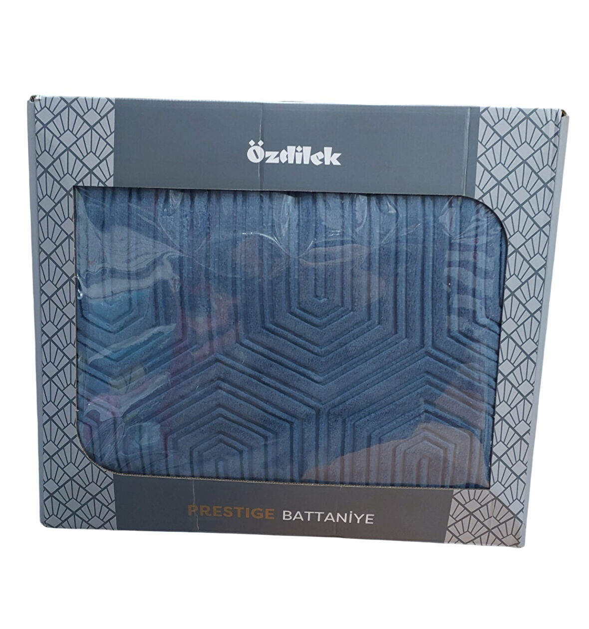 Özdilek Prestige Kalın Embos Çift Kişilik Battaniye (220x240)-Çin Mavisi Yeni