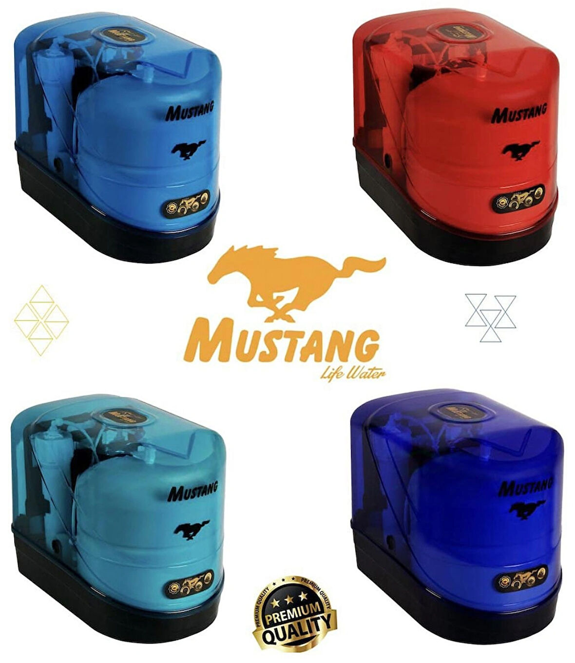 MUSTANG 12 LİTRE POMPALI SU ARITMA CİHAZİ