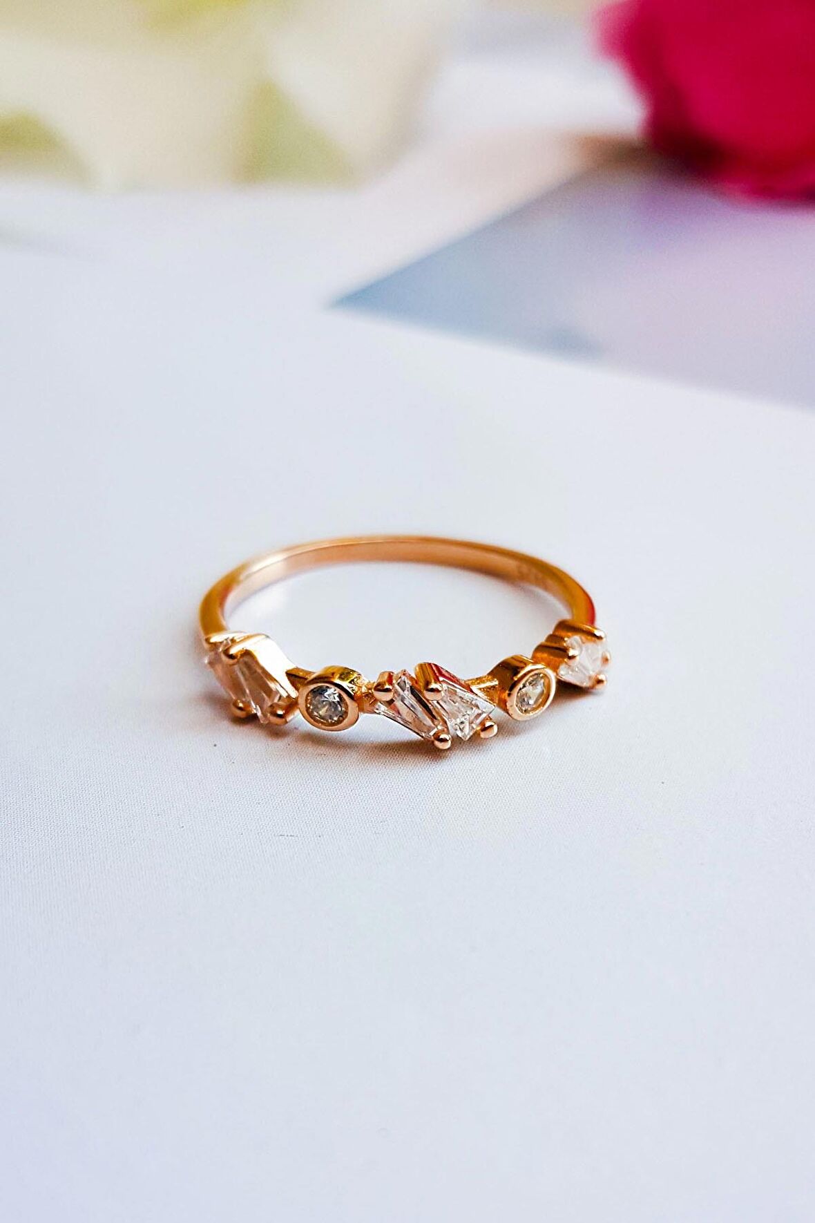 İthal Zig Zag Tasarım Çıtır Gümüş Yüzük