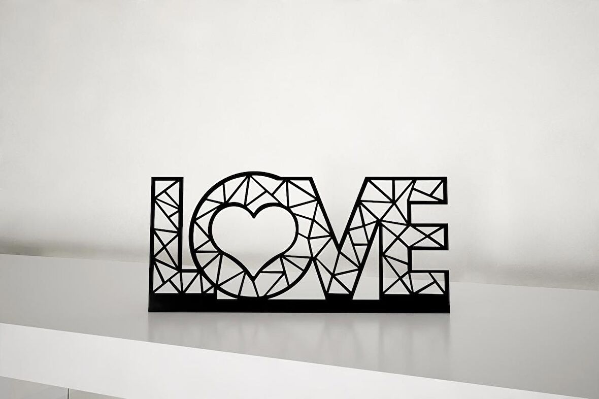 M&C Concept Love Metal Masa Süsü - Biblo - Siyah