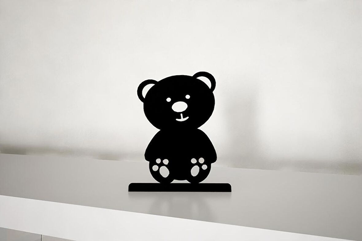 M&C Concept Bear Metal Masa Süsü - Biblo - Siyah