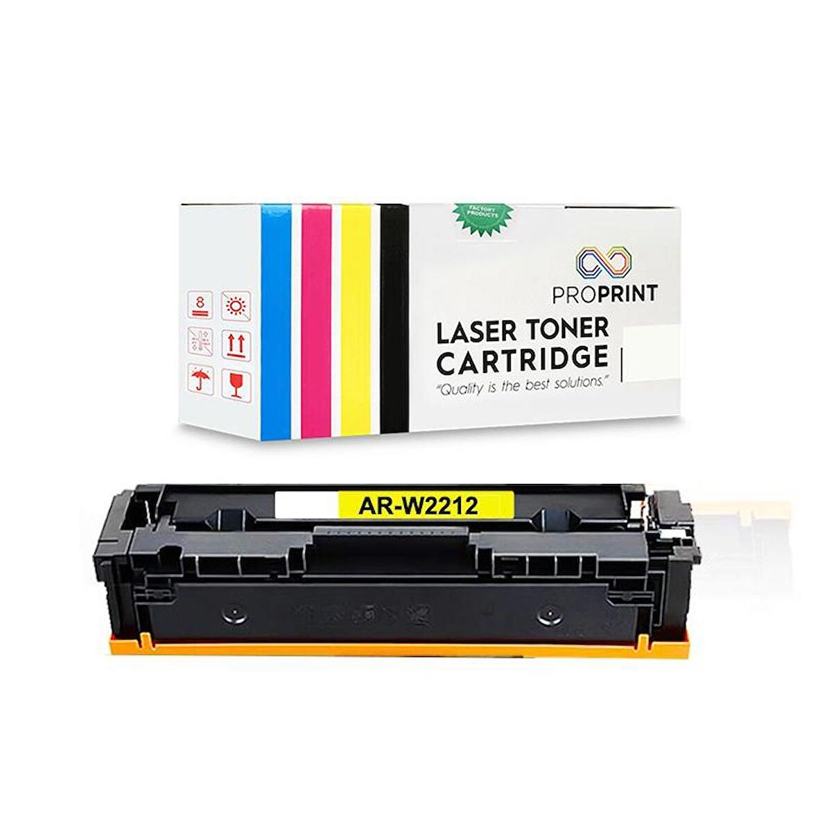 HP 207X-W2212X 2.450 Sayfa Çipsiz Sarı Muadil Toner-M283cdw