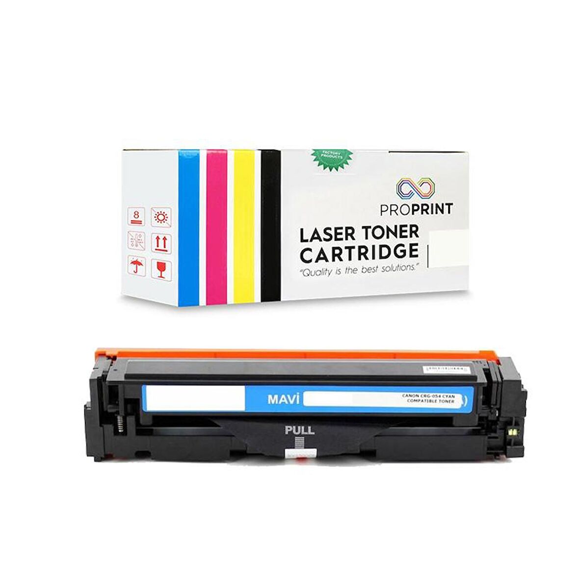 Proprint Canon CRG-054 1.200 Sayfa Mavi Muadil Toner- MF-645Cx