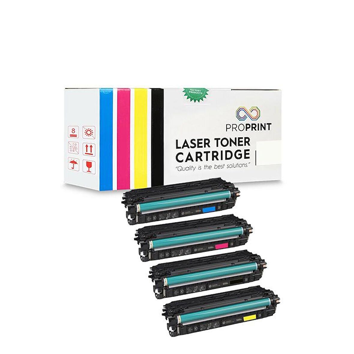 Proprint HP 508A Muadil Toner Seti 4 Renk CMYK M553x M577c