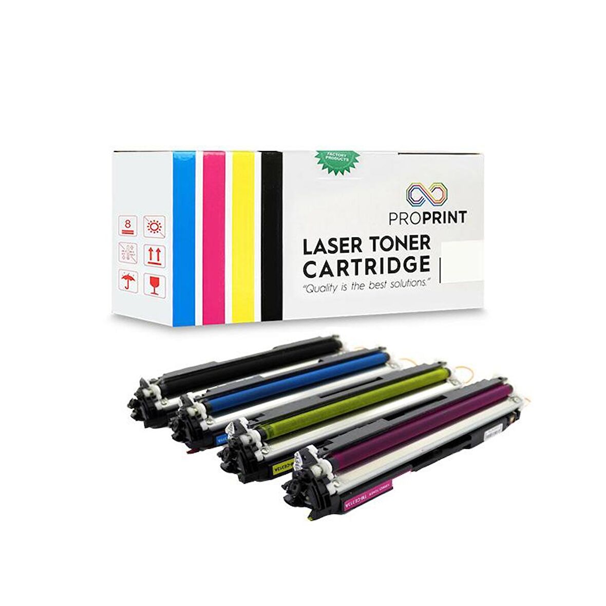 Proprint HP CF547A 4 Renk Muadil Toner Seti CMYK 130A CF353A