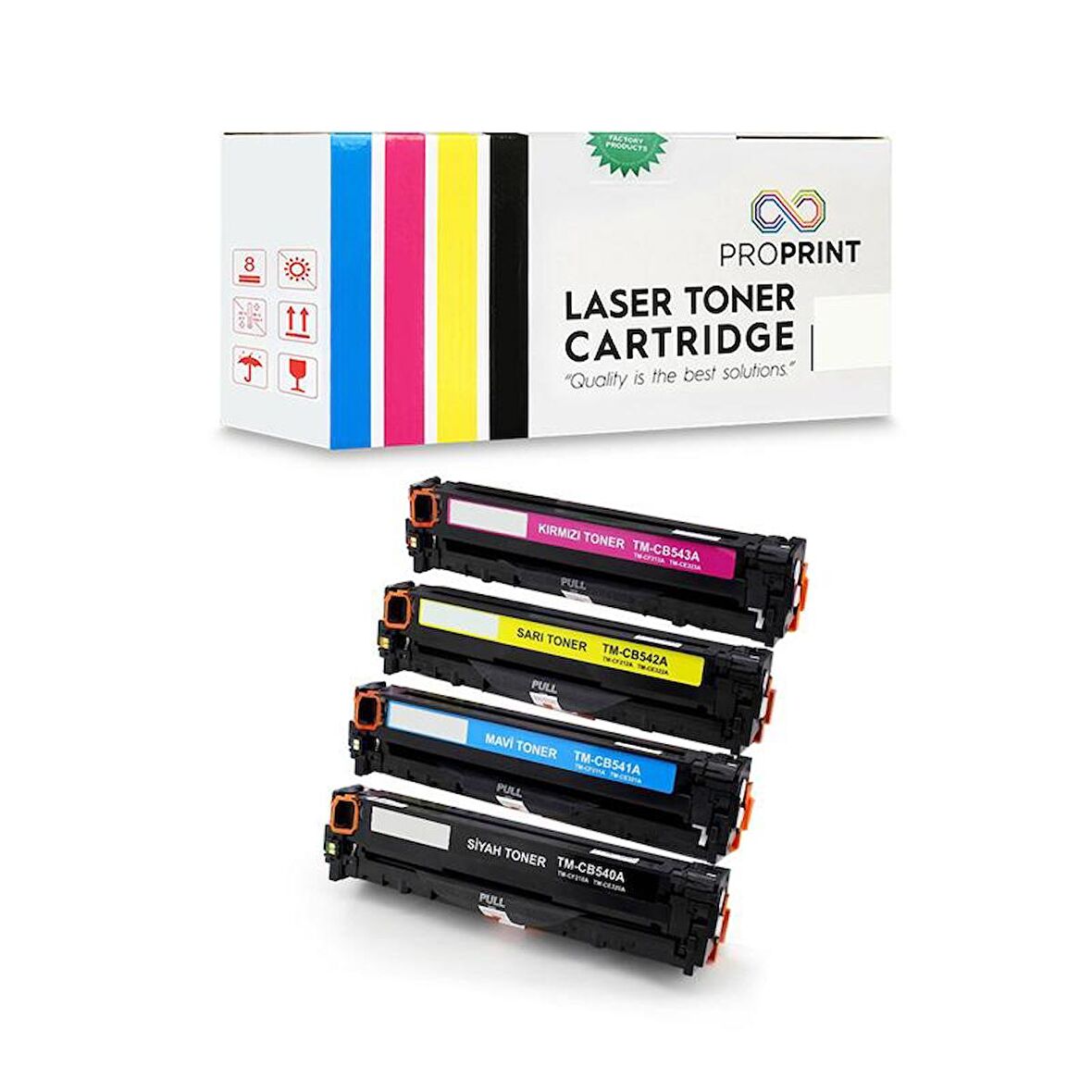 Proprint Canon CRG731 Muadil Toner Seti 4 Renk CMYK MF8230