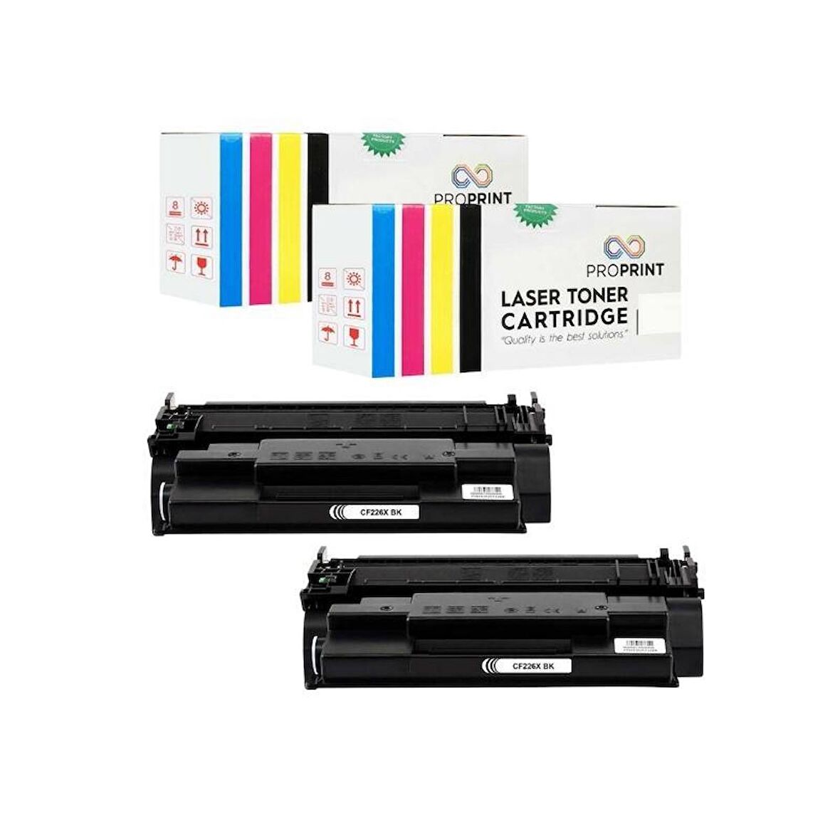 Proprint HP 26X-CF226X M402DW M402N M426DW Siyah Muadil Toner 2 Adet 9000 Sayfa