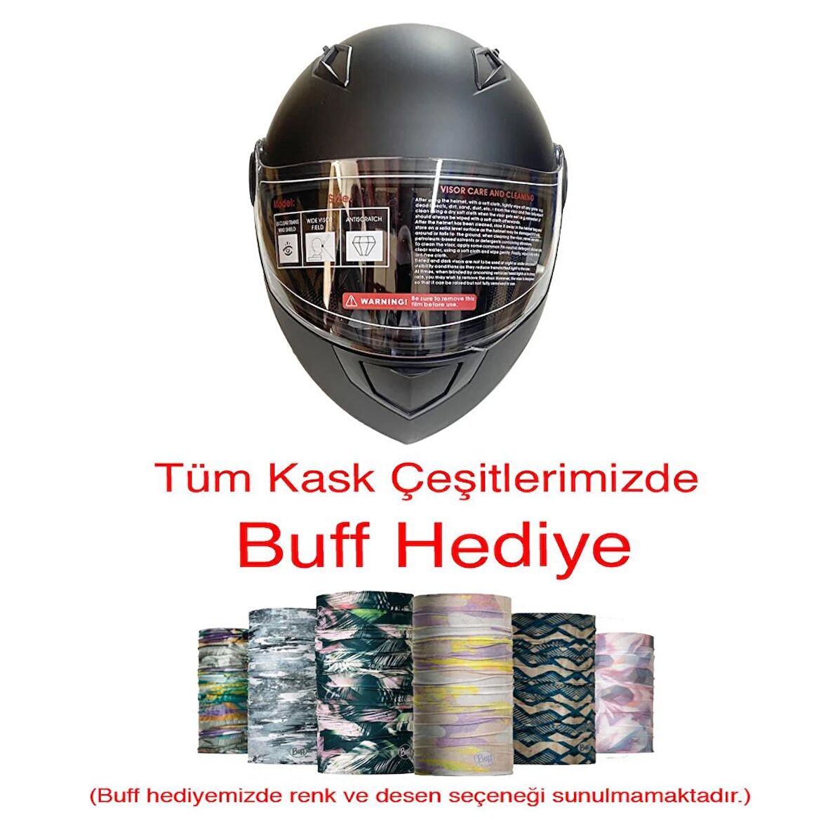 ÇENE AÇILIR KASK MAT BLACK
