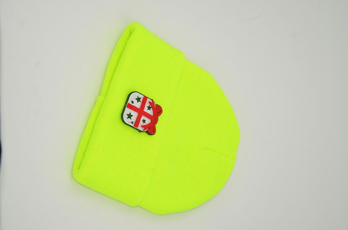 Mottomia Trend Neon Sarı Yılbaşı Hediye Paketi Figürlü Unisex Kadın/Erkek Hediyelik Bere