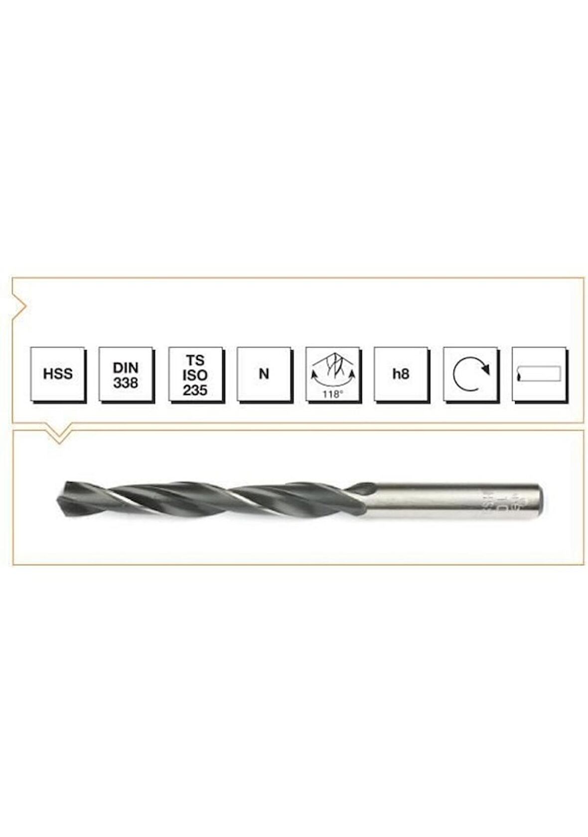 MTE HSS DIN 338 5,5 Mm Silindirik Saplı Kısa Haddeli Matkap Ucu