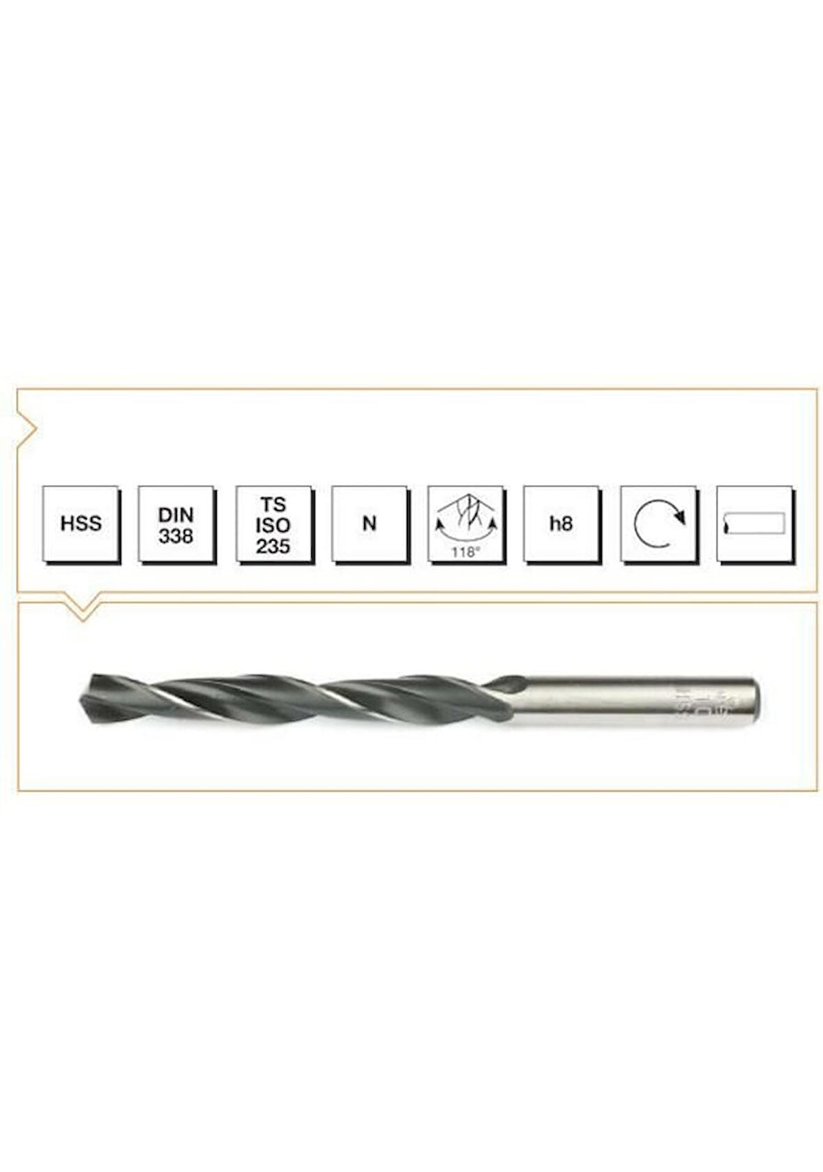 MTE HSS DIN 338 6,5 Mm Silindirik Saplı Kısa Haddeli Matkap Ucu