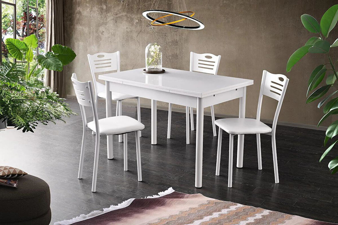 SMART MASA VE SMART SANDALYE TAKIMI, BEYAZ, 110x70