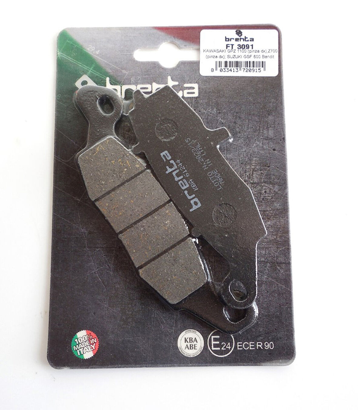 Kawasakı Z 750 2004-2006 Ön Sağ Fren Balata  Brenta (made in italy)