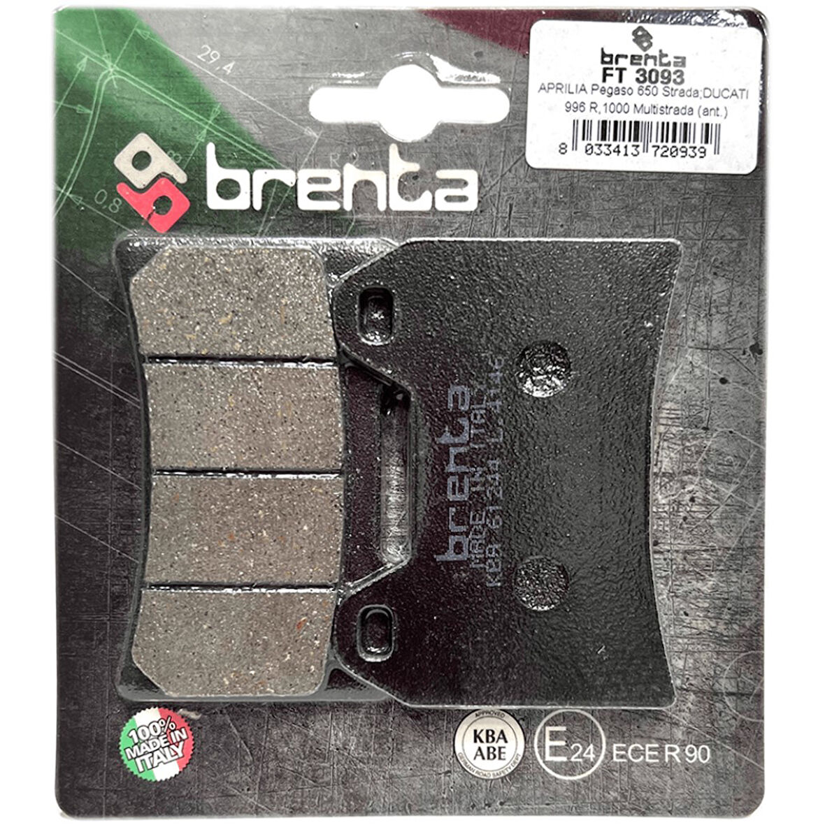 Ducatı Multıstrada 1200 S 2010-2012 Ön Fren Balata  Brenta (made in italy)