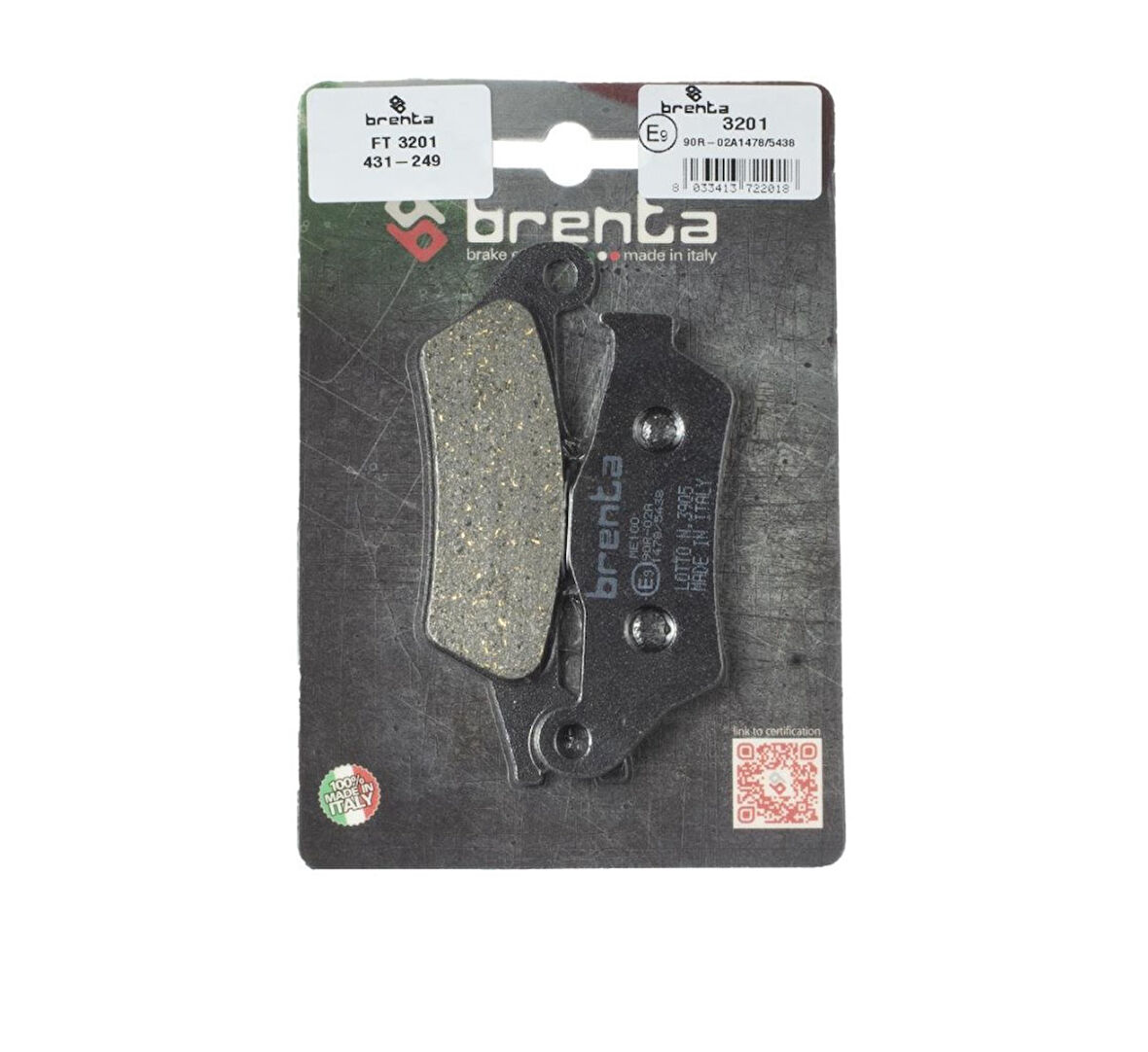 Suzuki GSX 125 R Ön Fren Balata  Brenta (made in italy)