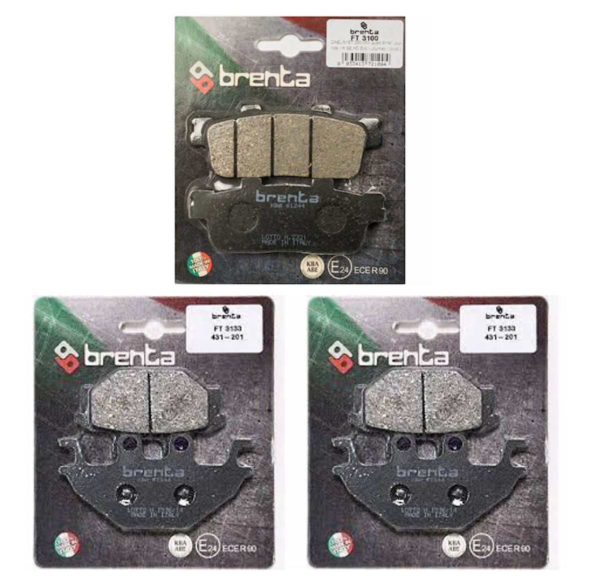 Sym ATV 200 Ön ve Arka Fren Balata Takımı Brenta BR11