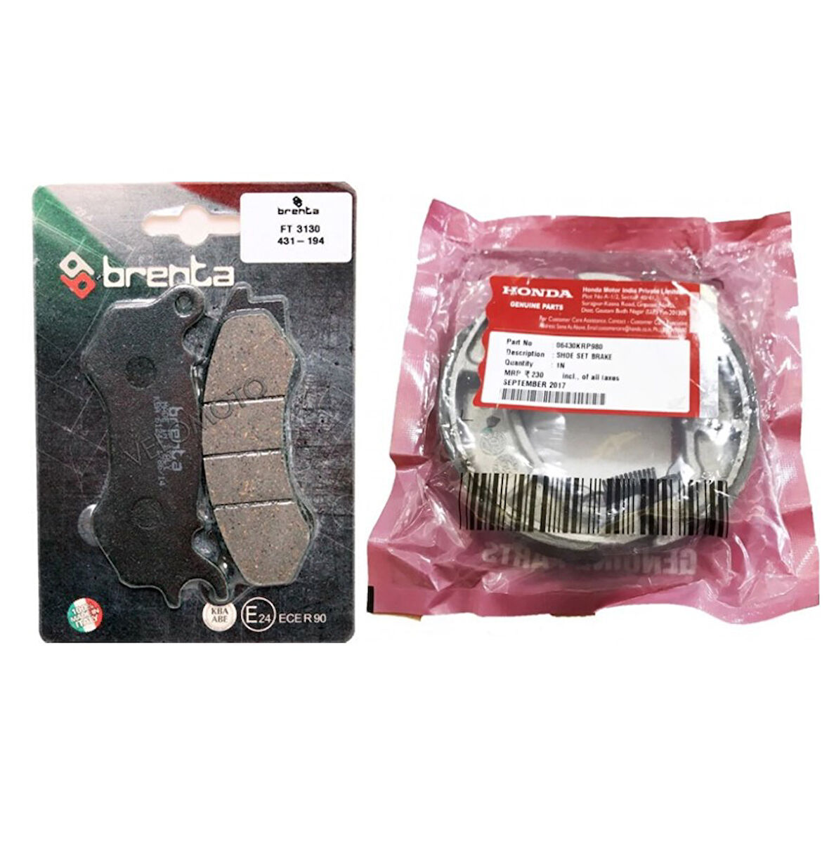 Honda PCX 125 17 Ve Öncesi  Ön ve Arka Fren Balata Takım Brenta BRORJ16