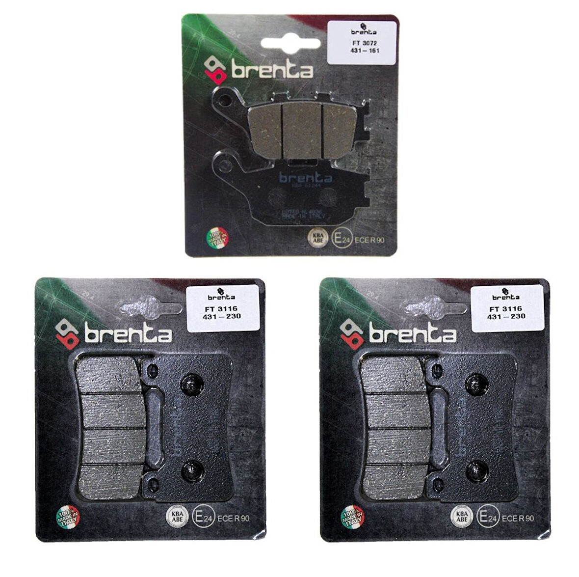 Honda CBR 600 RR 2006 Öncesi Ön ve Arka Fren Balata Takım Brenta BR31