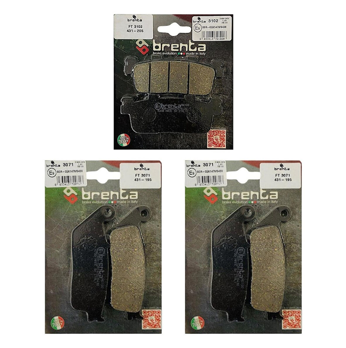 Yamaha X-Max 400 Ön ve Arka Fren Balata Takım Brenta BR44