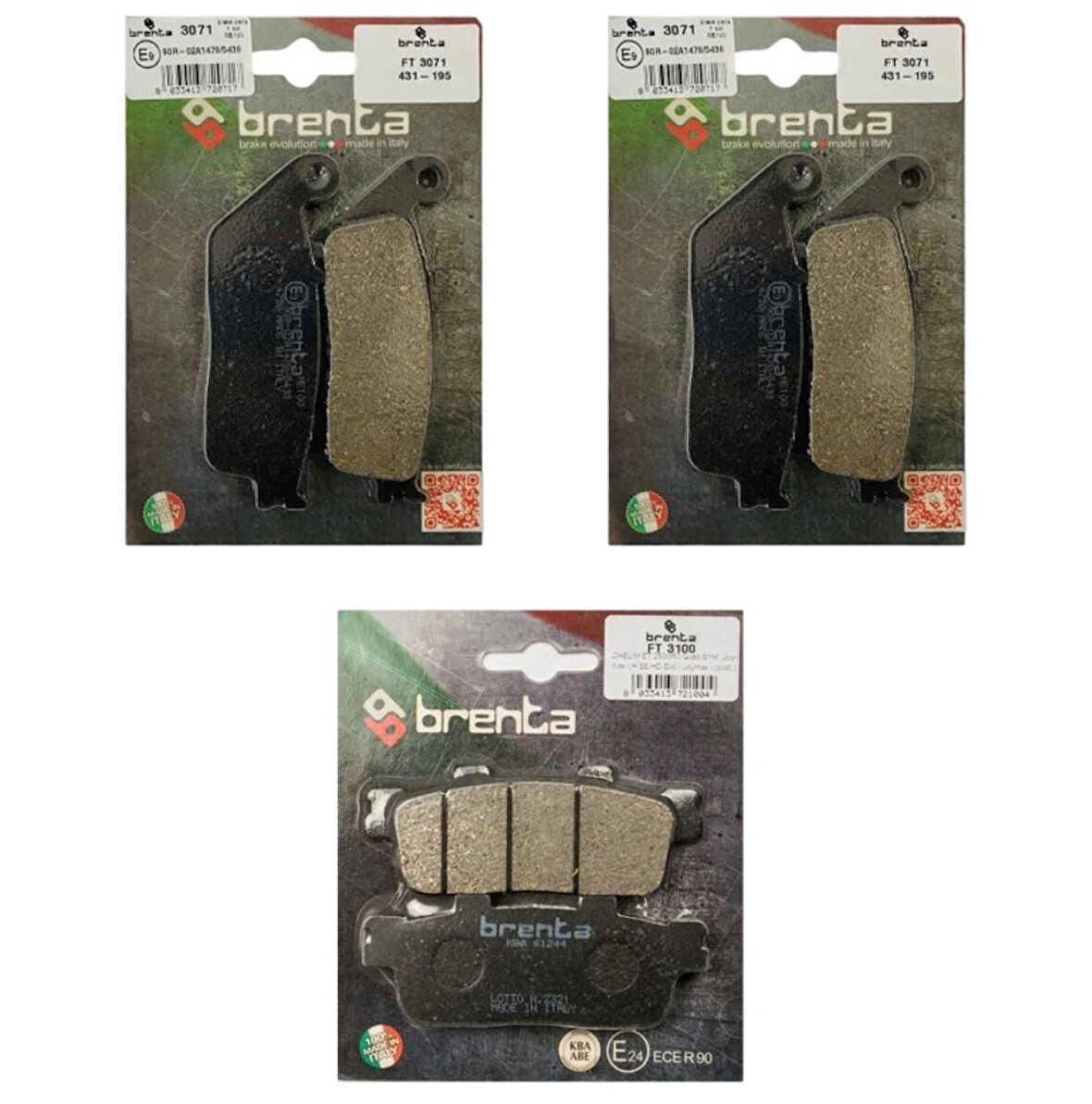 Kymco x-citing 250 Ön ve Arka Fren Balata Takım Brenta BR45