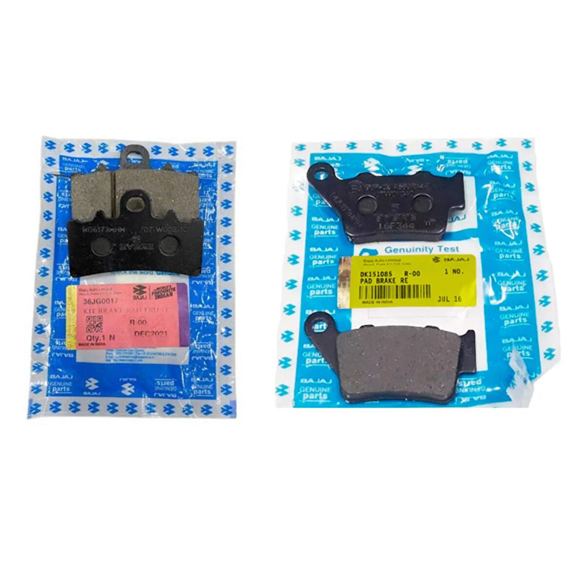 Bajaj Dominar 250 Ön ve Arka Fren Balata Takım ORJ51