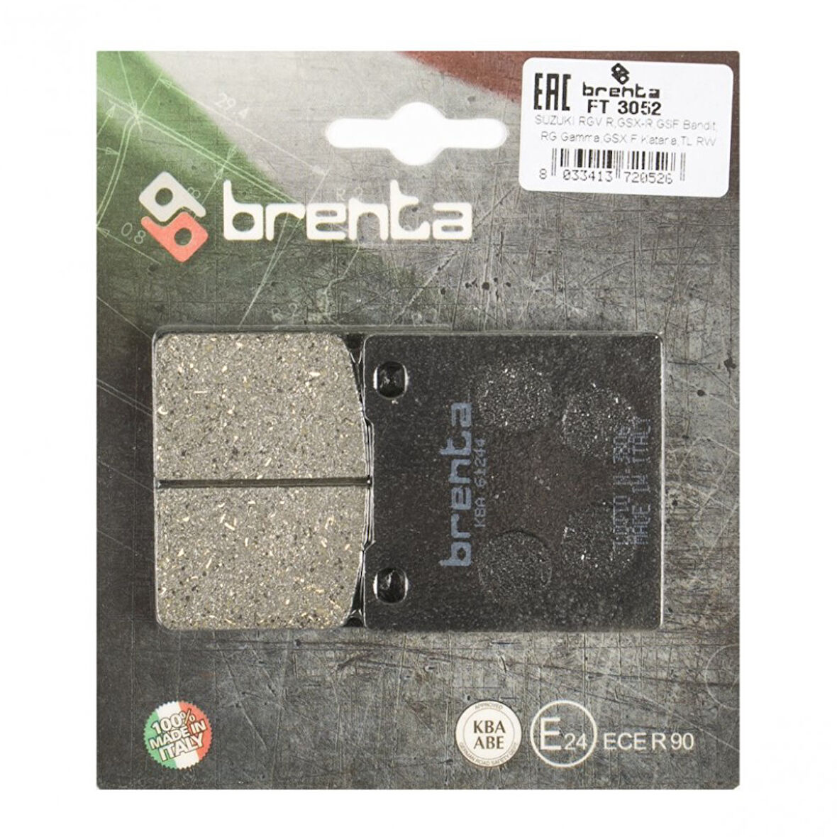 Suzuki SV 1000 S Arka Fren Balata  Brenta (made in italy)