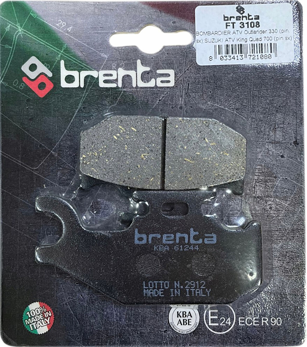 Suzuki UH 200 BURGMAN Arka Fren Balata  Brenta (made in italy)
