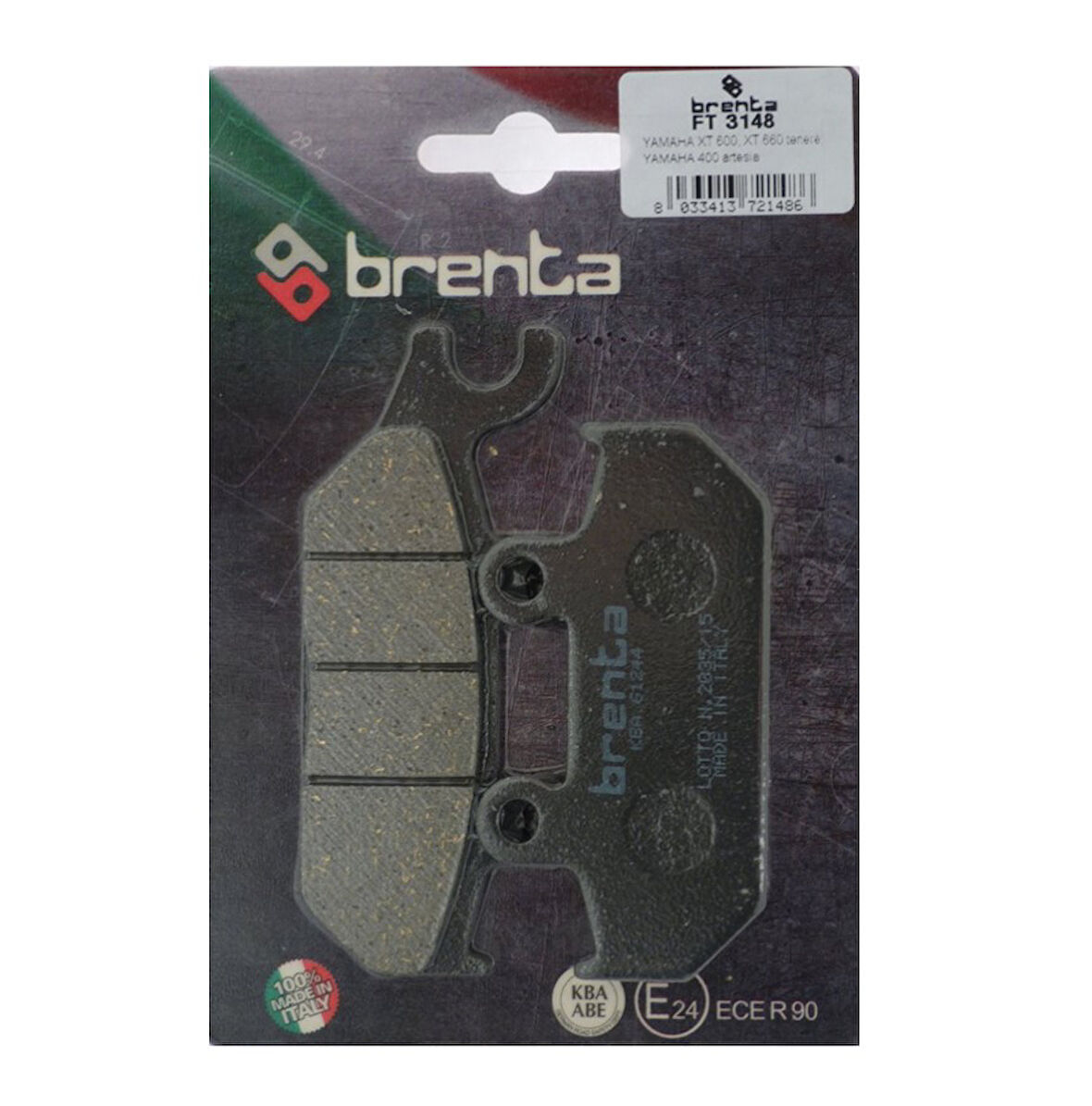 Yamaha XTZ 660 TENERE Ön Fren Balata  Brenta (made in italy)