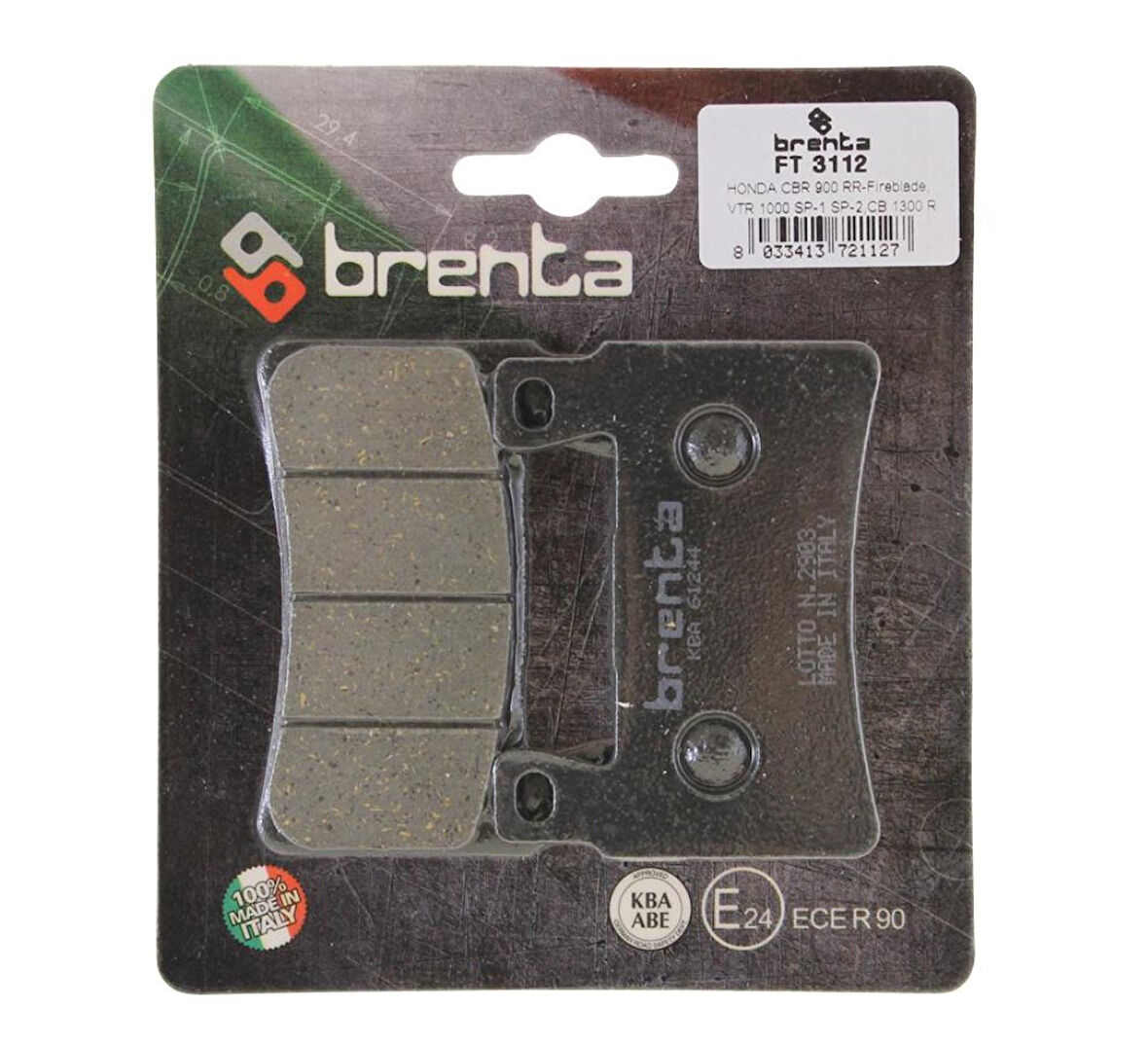 Honda CBR 954 RR Ön Fren Balata  Brenta (made in italy)