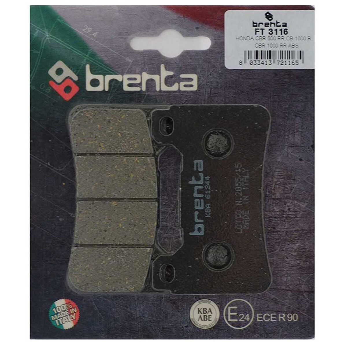 Honda VFR 800 F  Fren Balata  Brenta (made in italy)