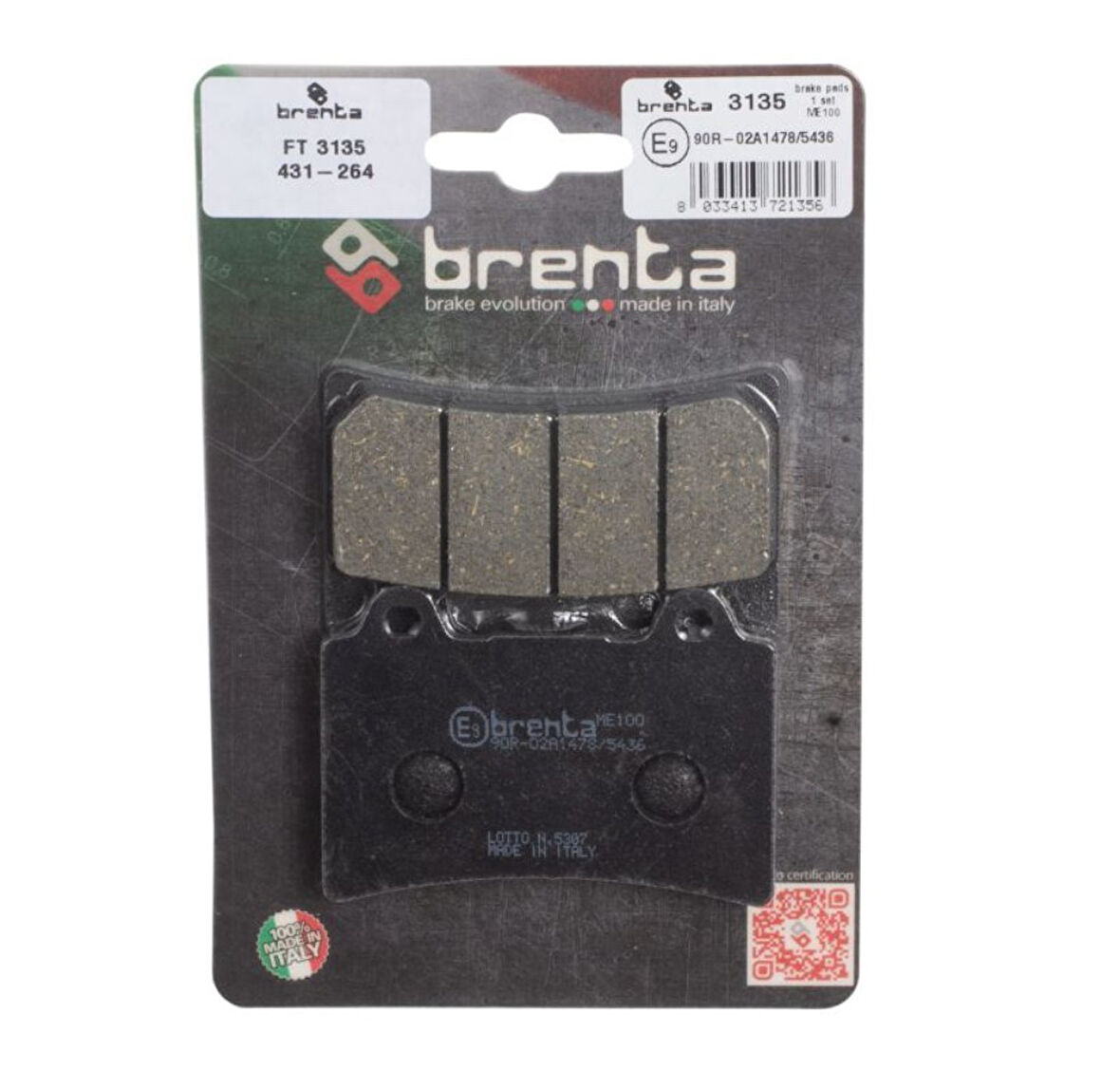 Yamaha XVZ 1300 ROYAL STAR Arka Fren Balata  Brenta (made in italy)